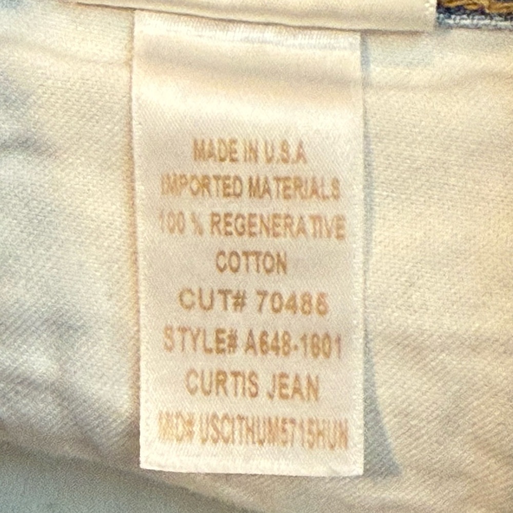 NWT AGOLDE Curtis‎ Jean in Conflict Mid Rise Straight Leg Tapered Ankle Size 36 - Picture 8 of 12